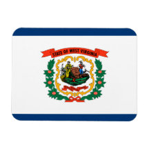 Bandera del Virginian del oeste Iman De Vinilo