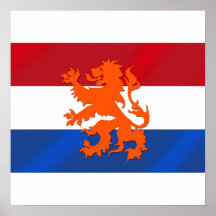 Bandera desenfrenada holandesa de Países Bajos del Posters