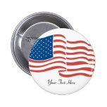 Bandera E.E.U.U.-Que agita Pins