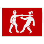 Bandera/emblema del imperio de Benin Felicitación