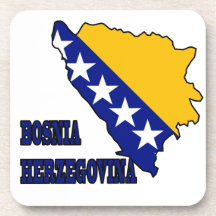 Bandera en el mapa de Bosnia y Hercegovina Posavasos
