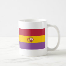 Bandera en segundo lugar española de la república  taza de café