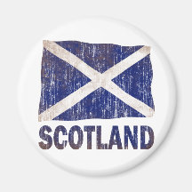 BANDERA ENVEJECIDA Y LLEVADA DE ESCOCIA IMANES DE NEVERA
