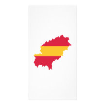 Bandera España del mapa de Ibiza Tarjeta Fotografica Personalizada
