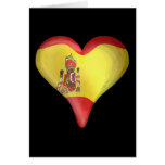 Bandera española en un corazón felicitacion 