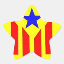 Bandera Estelada Catalana Calcomanía Cuadrada