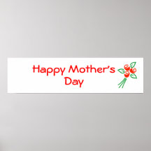 Bandera feliz del día de madre poster