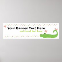 Bandera femenina del cocodrilo poster
