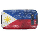 Bandera filipina rascada y llevada samsung galaxy s3 funda