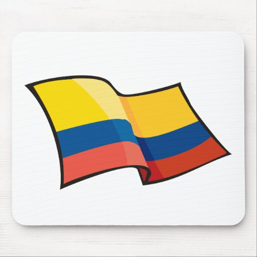 Bandera fresca de Colombia Tapete De Ratón