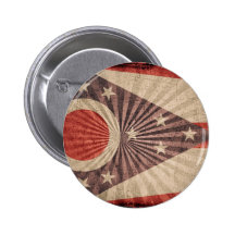 Bandera fresca de Ohio del Grunge Pin