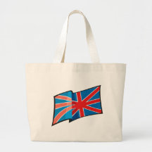 Bandera fresca de Reino Unido Bolsas De Mano