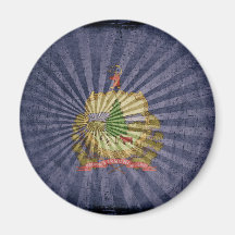 Bandera fresca de Vermont del Grunge Iman