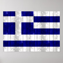 Bandera griega de madera impresiones