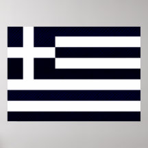 Bandera griega pelada moderna posters
