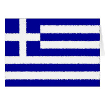 Bandera griega tarjeta
