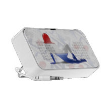Bandera holandesa de la silueta del chica altavoz de viajar