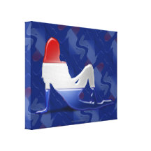 Bandera holandesa de la silueta del chica impresiones en lona
