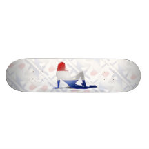 Bandera holandesa de la silueta del chica patín personalizado