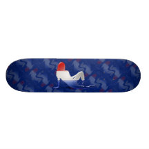 Bandera holandesa de la silueta del chica patin personalizado