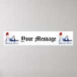Bandera holandesa del chica poster