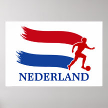 Bandera holandesa del fútbol impresiones
