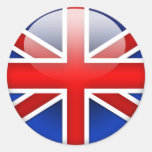 Bandera inglesa 2,0 pegatinas redondas