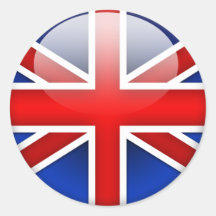 Bandera inglesa 2,0 pegatinas redondas