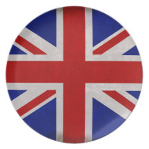 Bandera Inglesa de Inglaterra urdida Platos De Comidas