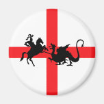 Bandera inglesa George y el dragón Imanes De Nevera