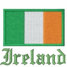 Bandera irlandesa bordada en la camisa polo enbordado