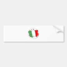 Bandera italiana de la moda etiqueta de parachoque