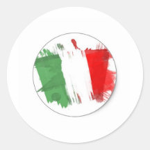 Bandera italiana de la moda pegatinas redondas