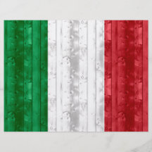 Bandera italiana de madera tarjetas publicitarias