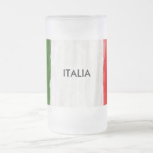 Bandera italiana del estilo de la pintura al óleo  taza de café