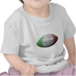 Bandera italiana del fútbol camisetas