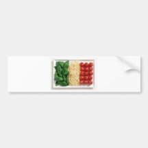 Bandera italiana etiqueta de parachoque