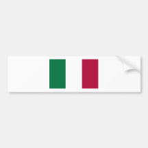 Bandera italiana etiqueta de parachoque