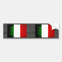 Bandera italiana nerviosa moderna etiqueta de parachoque