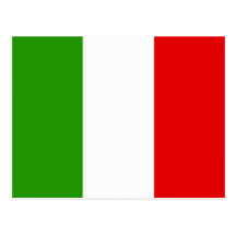 Bandera italiana tarjeta postal