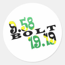 Bandera jamaicana de Usain Bolt Berlín 2 WR Etiqueta