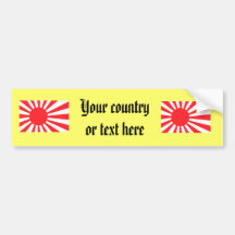 Bandera japonesa de la marina de guerra etiqueta de parachoque