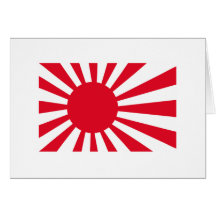 Bandera japonesa de la marina de guerra tarjeta