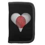 Bandera japonesa en un corazón planificador