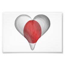 Bandera japonesa en un corazón fotos