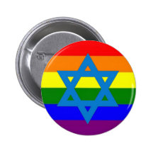 Bandera judía del orgullo gay pins