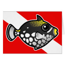 Bandera linda de la zambullida del Triggerfish del Felicitacion