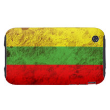 Bandera lituana rugosa iPhone 3 tough funda