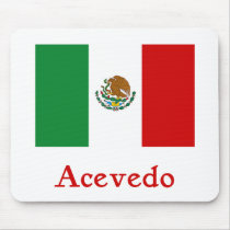 Bandera mexicana de Acevedo alfombrillas de raton 