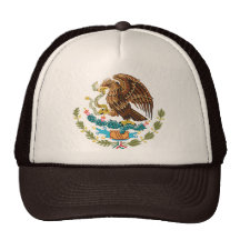 BANDERA MEXICANA - ESTILO DE MÉXICO - ESCUDO DE AR GORRAS DE CAMIONERO